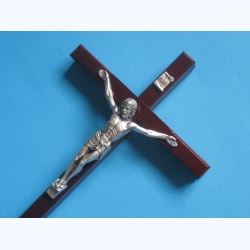 Krzyż drewniany kolor ciemny brąz 22 cm